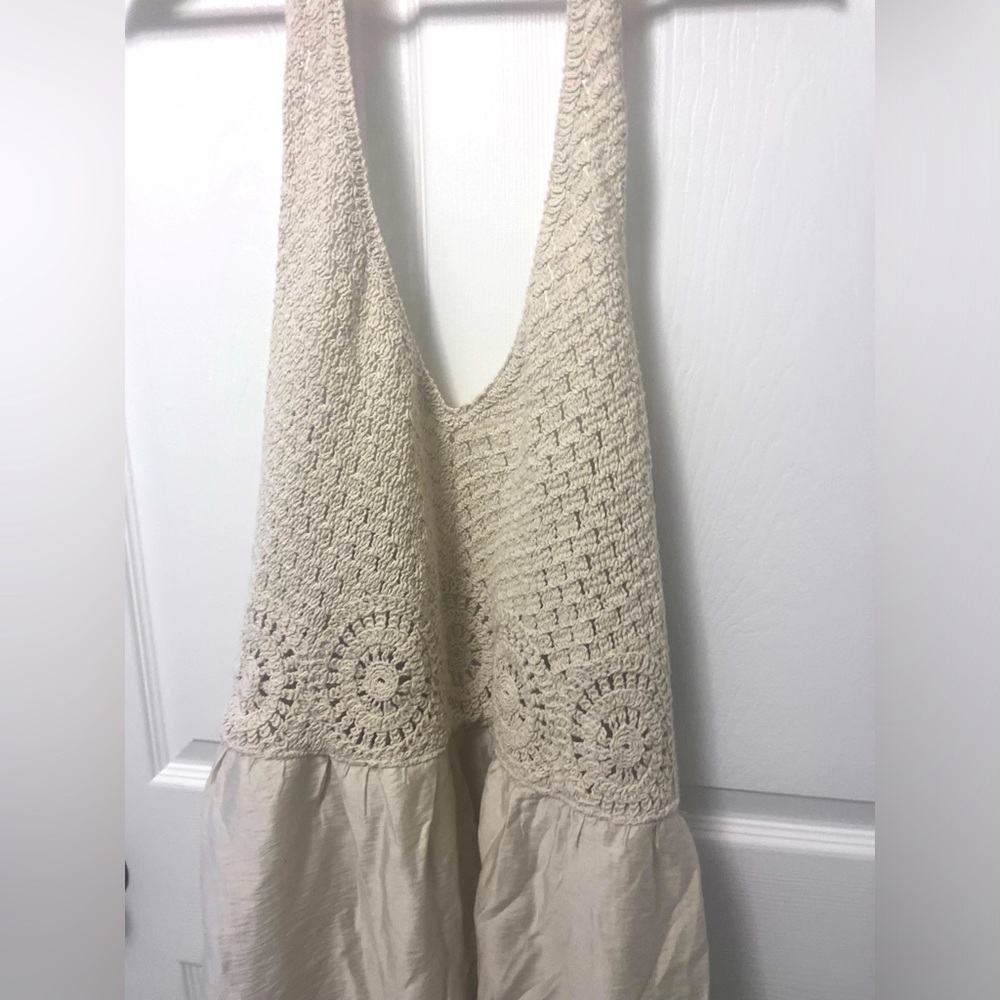 LOFT Petite Crochet Halter Midi Dress - Picture 7 of 16